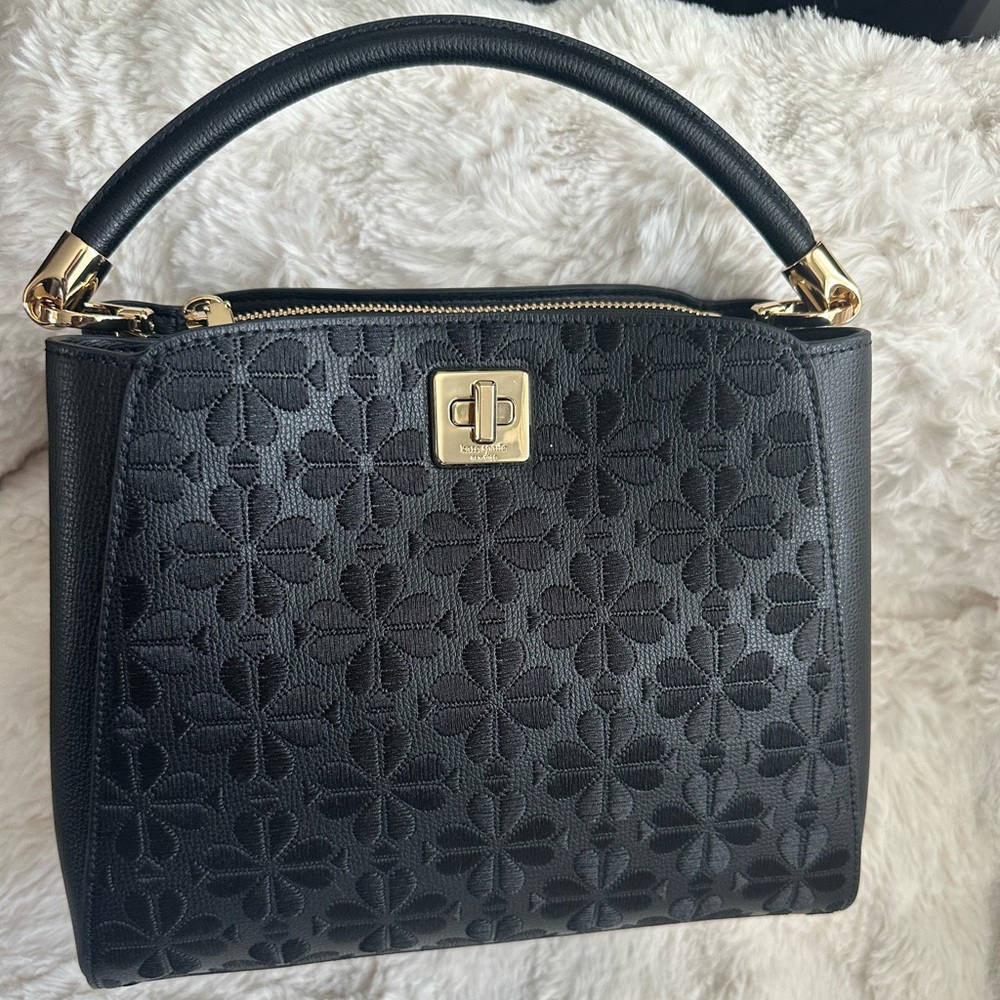 Kate Spade Flower Embroidered Top Handle Satchel